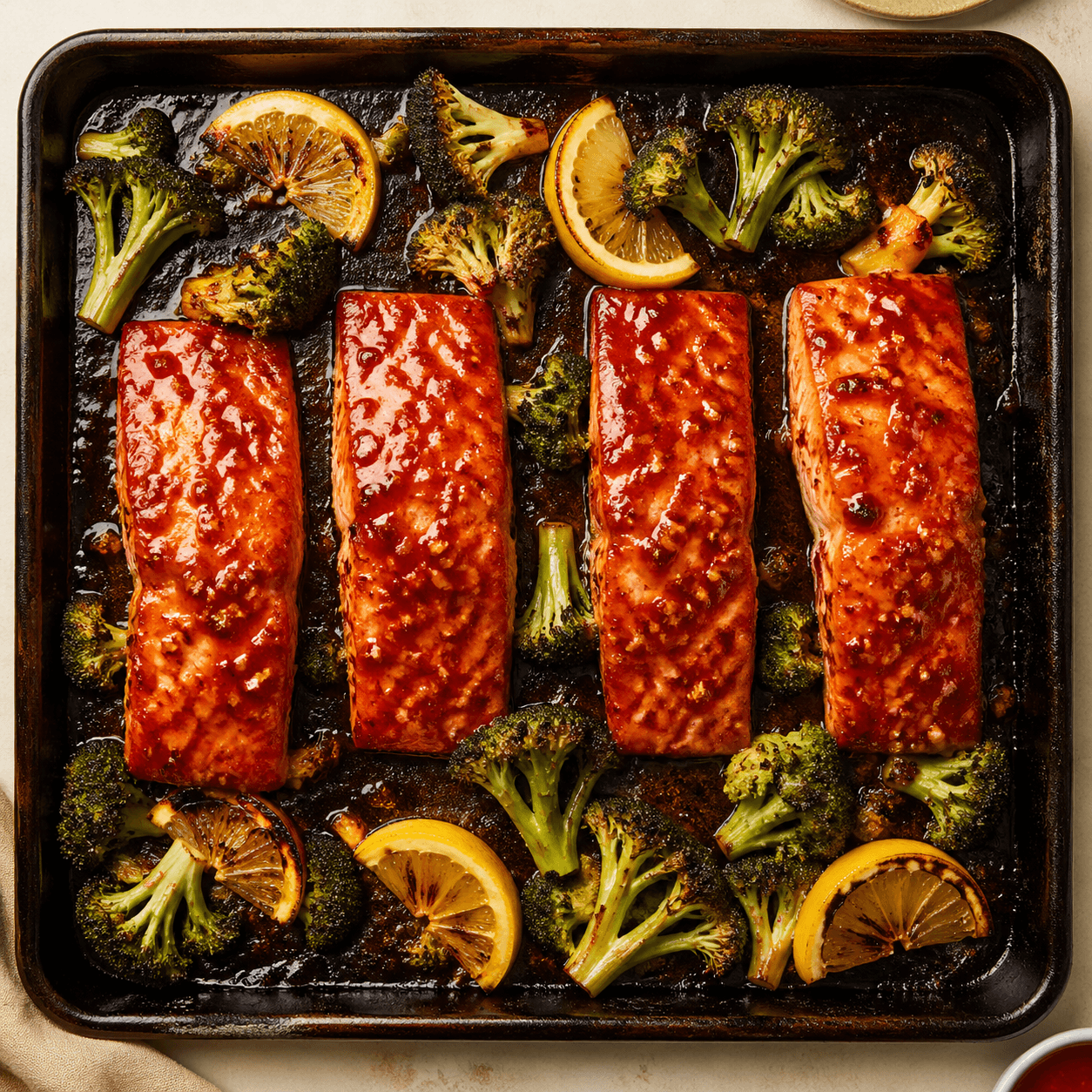 Sheet-Pan Honey Sriracha Salmon