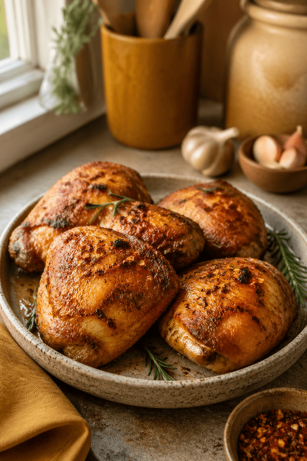 Crispy Air Fryer Chicken Thighs